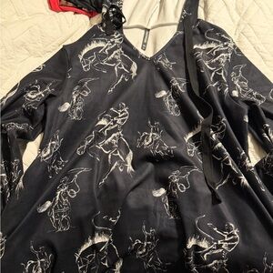 Crazy Train Black and White Western Print Tunic